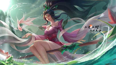 壁纸封面图美腿女神迦娜风女玉剑传说英雄联盟美少女古风唯美粒子互动