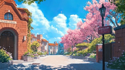 校园里的唯美春日街景