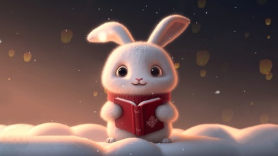 4K可爱呆萌小兔子