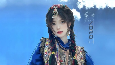 4K 唯美治愈甜美女孩