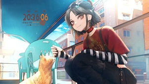 4K少女与猫