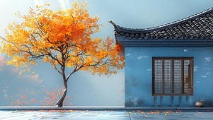 庭院小树