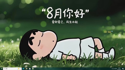 可爱草地小新主题