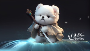 可爱魔法狗狗