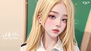 金发制服少女
