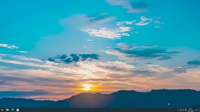 唯美清晨日出风光云朵天空