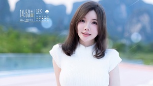 4K短发清纯可爱美女