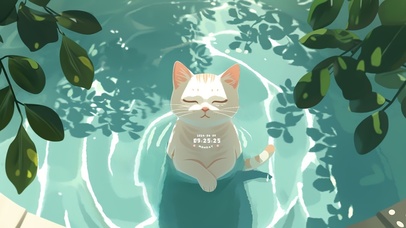 4K可爱闭目养神的喵