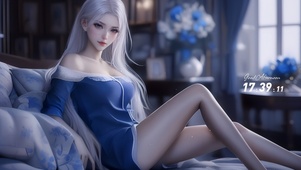 白发长腿少女