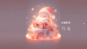 4k可爱圣诞老人