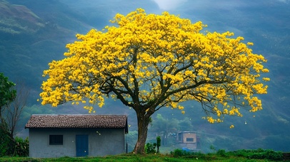 家乡的黄花风铃木