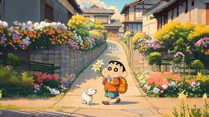 春天万物生花小新