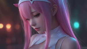 可爱白发美女