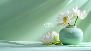 4k唯美小清新荷花