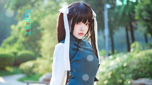 4K双马尾汉服美女
