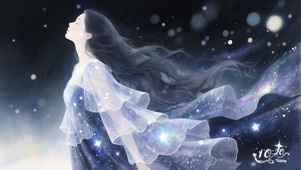 星空迎风少女
