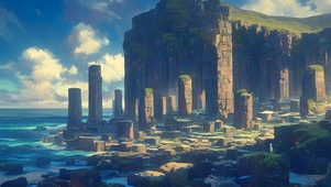 海岛玄武岩柱