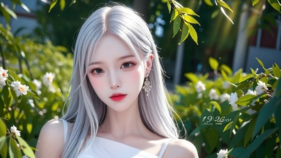 小清新银发姐姐