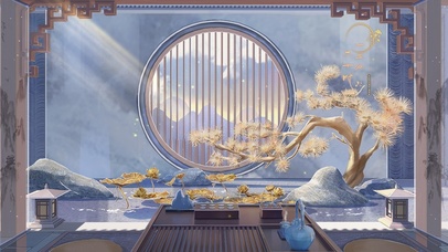 4K唯美古风庭院