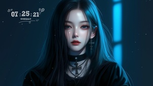4K气质长发美女