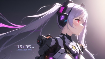 机甲可爱耳机女孩