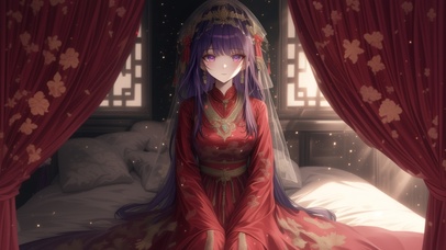 雪墨壁纸丨雷电将军丨红嫁衣丨