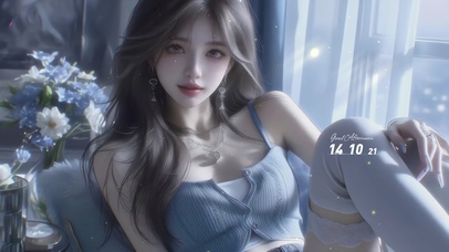唯美室内窗边美女
