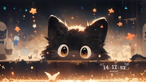 探头小黑猫