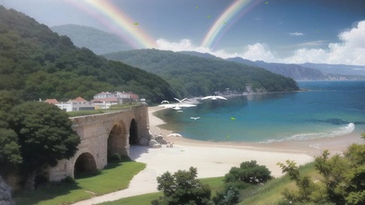 海边的彩虹小镇