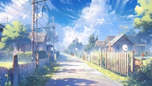 蓝天下小镇