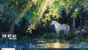 护眼绿景桌面主题