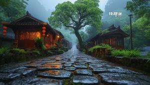 雨中小路