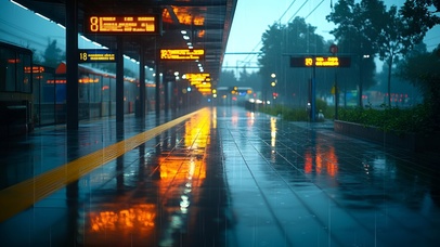 雨天站台