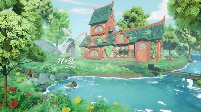 唯美治愈森林河边小屋