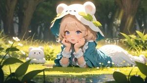 夏日游玩女孩