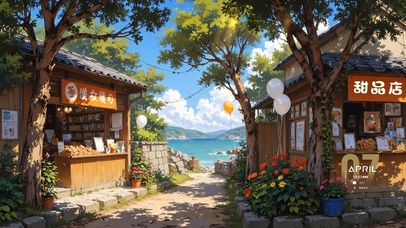 海边的商铺