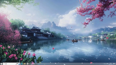 江南水乡插画-桌面主题