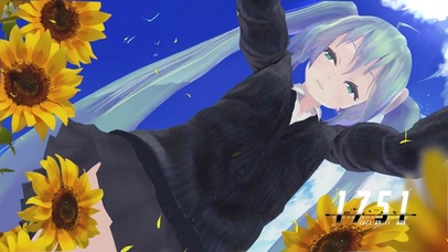 向日葵中的少女