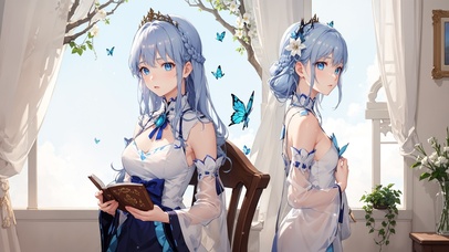 4K唯美蝴蝶少女