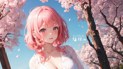 4K唯美清纯可爱樱花少女