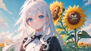 4K清纯可爱向日葵少女