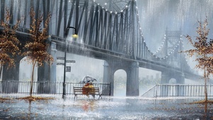 雨中情侣