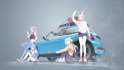 4k高清汽车女孩