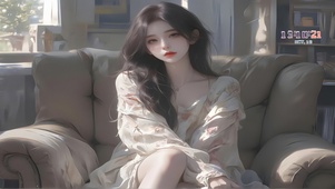 沙发上的女孩