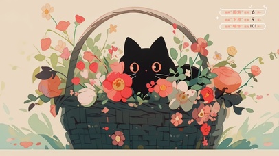 花篮小猫