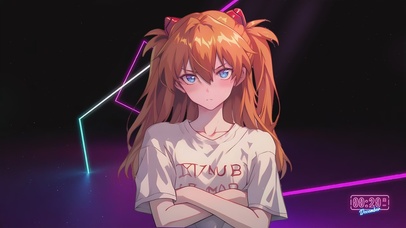 4K 赛博霓虹 EVA 明日香