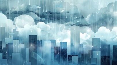 城市的抽象乌云