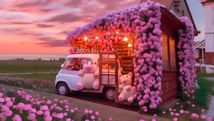 玫瑰花车