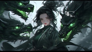 国风黑龙少女
