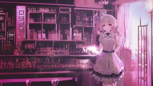 甜美可爱酒吧女仆少女